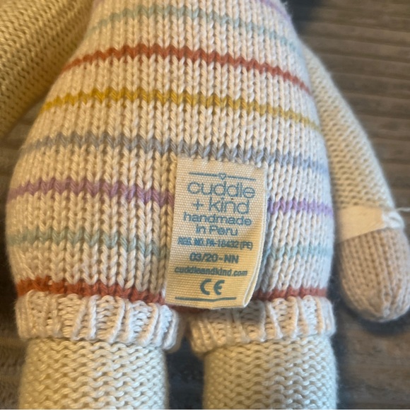 Cuddle and Kind Avery Lamb 12" Knit Plush Doll Stuffed Animal Handmade Knit - Picture 6 of 8